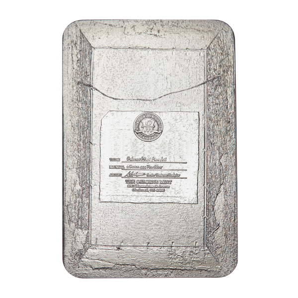 Washington Rallying the Troops at Monmouth by Emanuel Gottlieb Leutze, 2 oz Solid Silver Bar